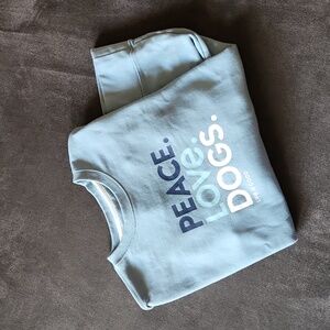 Life is good peace love dogs crewneck sweatshirt